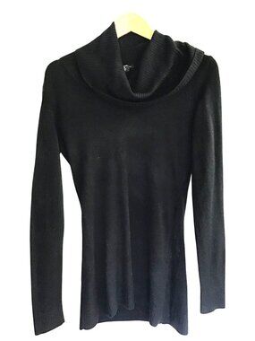 NEW YORK & COMPANY- WOMENS LONG SLEEVE TURTLENECK/ CROWL NECK BLACK SIZE X-SMALL